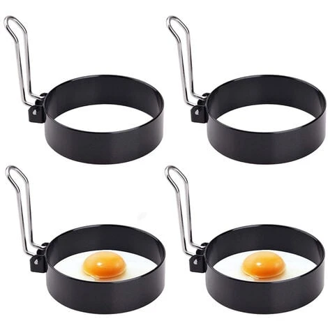 Grandi Anelli Antiaderenti Per Uova Da 7,6 Cm, Set Di 4 Anelli Per Focaccine Rotonde Per Muffin Inglesi, Piastra Da Cucina Per Pancake, Accessori Per Griglia Portatili Per Campeggio, Colazione Al Cope 3 Grandi Anelli Antiaderenti Per Uova Da 7,6 Cm, Set Di 4 Anelli Per Focaccine Rotonde Per Muffin Inglesi, Piastra Da Cucina Per Pancake, Accessori Per Griglia Portatili Per Campeggio, Colazione Al Cope