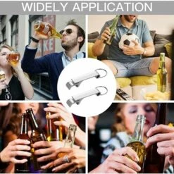 Portachiavi Apribottiglie, Mini Apribottiglie In Alluminio Per Birra - Chiave Apribottiglie, Per Apribottiglie Con Gambe - Portachiavi Apribottiglie Tascabile Per Birra, 2 Monete D'argento -Piccoli Elettrodomestici Negozio 74763542 5