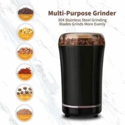 Macinacaffè Elettrica 300W, Con Lame In Acciaio Inossidabile E Spazzola Per La Pulizia 11 Macinacaffè Elettrica 300W, Con Lame In Acciaio Inossidabile E Spazzola Per La Pulizia -Piccoli Elettrodomestici Negozio 76874418 5
