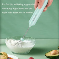 Mixer Per Alimenti Elettrico Senza Fili Per Uso Domestico 4 Velocità Impastatrice Regolabile Frullatore Per Uova Frullino Per Uova Mixer Multifunzionale (verde) -Piccoli Elettrodomestici Negozio 77495466 3