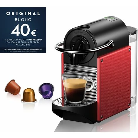 Nespresso Pixie EN124.R, Macchina Da Caffè Di De'Longhi, Sistema Capsule Nespresso, Serbatoio Acqua 0.7L, Red Carminio 4 Nespresso Pixie EN124.R, Macchina Da Caffè Di De'Longhi, Sistema Capsule Nespresso, Serbatoio Acqua 0.7L, Red Carminio - immagine 2