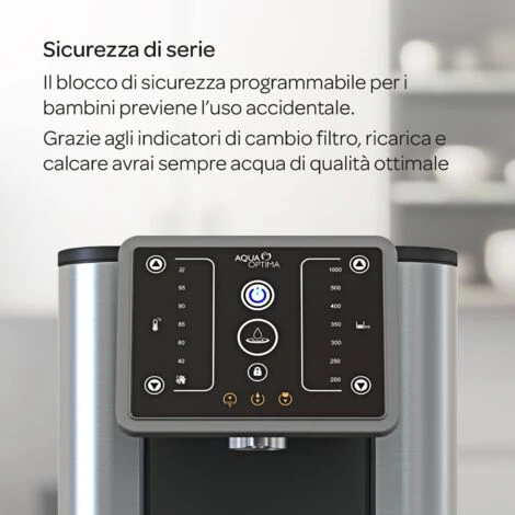 Aqua Optima Aurora Distributore Di Acqua Calda Istantanea, Capacità 3,8 Litri, 49 Opzioni Di Volume E Temperatura, Con Filtro Dell'acqua Per La Riduzione Di Microplastiche E Impurità, AUH011 5 Aqua Optima Aurora Distributore Di Acqua Calda Istantanea, Capacità 3,8 Litri, 49 Opzioni Di Volume E Temperatura, Con Filtro Dell'acqua Per La Riduzione Di Microplastiche E Impurità, AUH011 - immagine 4