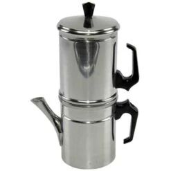Ilsa Napoletana Caffettiera, 6 Cups, Alluminio, Argento