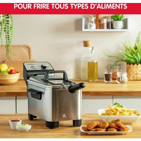 Moulinex Easy Pro 3 L-Freidora Classica, 2300 W, 2 Piani Di Cottura, Termostato Regolabile, 2 L/600 G), Colore: Argento 4 Moulinex Easy Pro 3 L-Freidora Classica, 2300 W, 2 Piani Di Cottura, Termostato Regolabile, 2 L/600 G), Colore: Argento - immagine 2