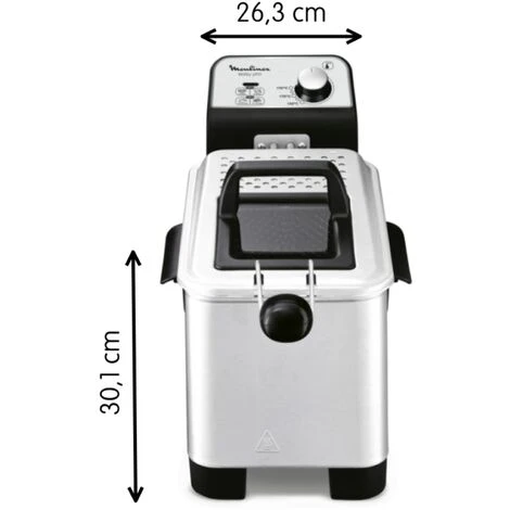 Moulinex Easy Pro 3 L-Freidora Classica, 2300 W, 2 Piani Di Cottura, Termostato Regolabile, 2 L/600 G), Colore: Argento 5 Moulinex Easy Pro 3 L-Freidora Classica, 2300 W, 2 Piani Di Cottura, Termostato Regolabile, 2 L/600 G), Colore: Argento - immagine 3