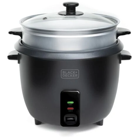 Black & Decker BLACK+DECKER BXRC1800E , Cuociriso, 700W, Capacità 1.8L, Rivestimento Antiaderente, Funzione Di Cottura E Mantenimento In Caldo, Accessorio Per La Cottura A Vapore. Bianco 3 Black & Decker BLACK+DECKER BXRC1800E , Cuociriso, 700W, Capacità 1.8L, Rivestimento Antiaderente, Funzione Di Cottura E Mantenimento In Caldo, Accessorio Per La Cottura A Vapore. Bianco
