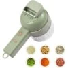 Tritaverdure 4 In 1 Set Tritatutto Elettrico Portatile Set Tagliaverdure Wireless Con Alimentazione USB Per Aglio Peperoncino Cipolla Sedano Zenzero Carne (verde) -Piccoli Elettrodomestici Negozio 80891546 1