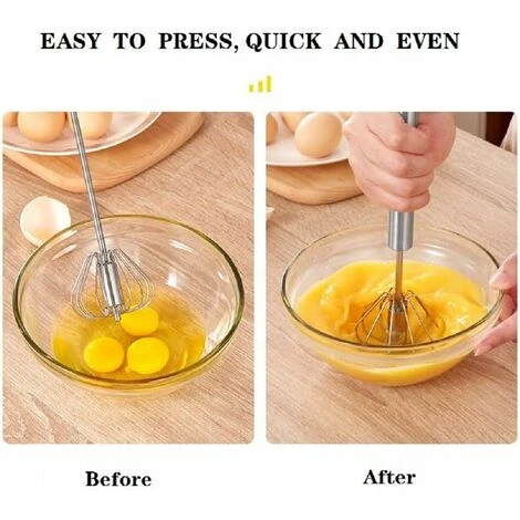 Agitatore Rotante Automatico Fruste Manuali E Fruste In Acciaio Inossidabile Frullino Per Le Uova Manuale Semiautomatico In Acciaio Inossidabile Montalatte Miscelatore Non Elettrico (12 Pollici) READC 7 Agitatore Rotante Automatico Fruste Manuali E Fruste In Acciaio Inossidabile Frullino Per Le Uova Manuale Semiautomatico In Acciaio Inossidabile Montalatte Miscelatore Non Elettrico (12 Pollici) READC - immagine 5