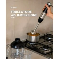 Frullatore Ad Immersione 3in1 Kit, 700W, Accessori In Acciaio Inossidabile, Innoliving INN-698 -Piccoli Elettrodomestici Negozio 81463334 3
