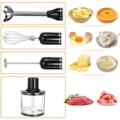 Frullatore Immersione 800W Multifunzione 5in1 Lama Bicchiere Mixer Tritatutto 9 Frullatore Immersione 800W Multifunzione 5in1 Lama Bicchiere Mixer Tritatutto -Piccoli Elettrodomestici Negozio 82743014 3