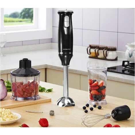 Frullatore Immersione 800W Multifunzione 5in1 Lama Bicchiere Mixer Tritatutto 6 Frullatore Immersione 800W Multifunzione 5in1 Lama Bicchiere Mixer Tritatutto - immagine 4