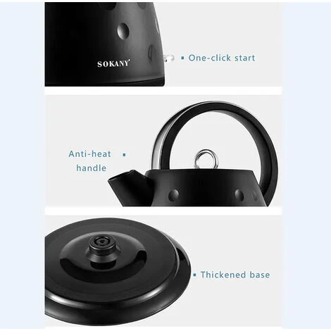 Bollitore Elettrico Acqua Calda 1.7L 1850w Scalda Bevande Manopola ON-OFF SK1033 5 Bollitore Elettrico Acqua Calda 1.7L 1850w Scalda Bevande Manopola ON-OFF SK1033 - immagine 3