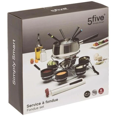 Set Per Fonduta Con Giradischi - 5 Five Simply Smart 4 Set Per Fonduta Con Giradischi - 5 Five Simply Smart - immagine 2
