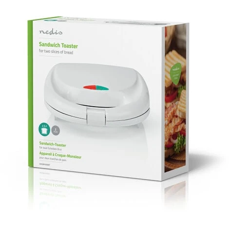 Nedis Maker Sandwich 800 W 20.5 X 12 Cm Plastica 7 Nedis Maker Sandwich 800 W 20.5 X 12 Cm Plastica - immagine 5