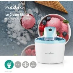 Nedis Gelatiera 1.2 L Bianco / Blu Alluminio / Plastica -Piccoli Elettrodomestici Negozio 85339712 2