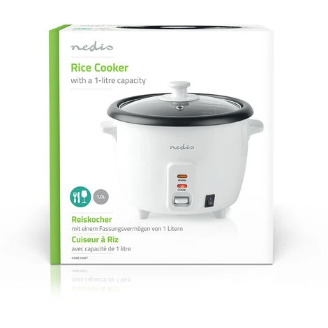 Nedis Fornello Di Riso 1.0 L 400 W Vaporetto In Alluminio Rivestimento Antiaderente Cestello Estraibile Spegnimento Automatico 6 Nedis Fornello Di Riso 1.0 L 400 W Vaporetto In Alluminio Rivestimento Antiaderente Cestello Estraibile Spegnimento Automatico - immagine 4