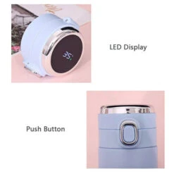 Bottiglia Isolata Sottovuoto Intelligente Da 420 Ml Display Della Temperatura In Tempo Reale LED Touch Screen Bottiglia Sottovuoto In Acciaio Inossidabile Tazza Da Viaggio (blu) -Piccoli Elettrodomestici Negozio 85894533 3