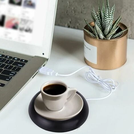 USB Warmer Heat Beverage Mug Mat Home Office Coffee Tea Mug Pad (Nero) 6 USB Warmer Heat Beverage Mug Mat Home Office Coffee Tea Mug Pad (Nero) - immagine 4