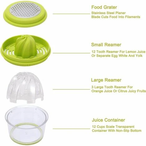 Spremiagrumi Manuale Spremiagrumi, Spremiagrumi 4 In 1 Spremiagrumi Manuale, Spremiagrumi Con Contenitore Da 400 Ml, Spremiagrumi In Plastica, Spremiagrumi, Spremiagrumi E Frutta, Multi-Wa 5 Spremiagrumi Manuale Spremiagrumi, Spremiagrumi 4 In 1 Spremiagrumi Manuale, Spremiagrumi Con Contenitore Da 400 Ml, Spremiagrumi In Plastica, Spremiagrumi, Spremiagrumi E Frutta, Multi-Wa - immagine 3