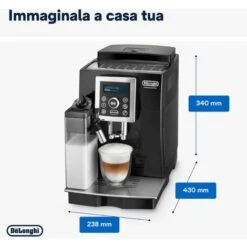 De'Longhi Perfetto Magnifica S Cappuccino ECAM23.460.B Macchina Da Caffè Automatica Per Espresso E Cappuccino, Caffè In Grani O In Polvere, LatteCrema System, Spegnimento Programmabile, Nero -Piccoli Elettrodomestici Negozio 86326880 5