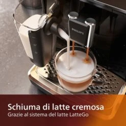 Philips 2200 Series Macchina Da Caffè Automatica - Montalatte LatteGo, 3 Bevande, Display Touch Intuitivo, Nero Lucido (EP2231/40) 9 Philips 2200 Series Macchina Da Caffè Automatica - Montalatte LatteGo, 3 Bevande, Display Touch Intuitivo, Nero Lucido (EP2231/40) -Piccoli Elettrodomestici Negozio 86327525 4