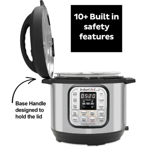 Instant Pot Electric Pressure Cooker Duo Mini 3L, 7-in-1 Multi-Cooker, Stainless Steel Pressure Cooker, 700 W 5 Instant Pot Electric Pressure Cooker Duo Mini 3L, 7-in-1 Multi-Cooker, Stainless Steel Pressure Cooker, 700 W - immagine 3