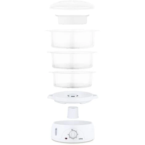 Wëasy - Pentola A Vapore Elettrico VEGE8, Multifunzione, 9 L, 3 Ciotole Impilabili Rimovibili Per Cottura Uova, Verdure, Carne, Pesce, Ciotola Per Riso, Timer 60 Min, Conservazione Delle Vitamine 5 Wëasy - Pentola A Vapore Elettrico VEGE8, Multifunzione, 9 L, 3 Ciotole Impilabili Rimovibili Per Cottura Uova, Verdure, Carne, Pesce, Ciotola Per Riso, Timer 60 Min, Conservazione Delle Vitamine - immagine 3