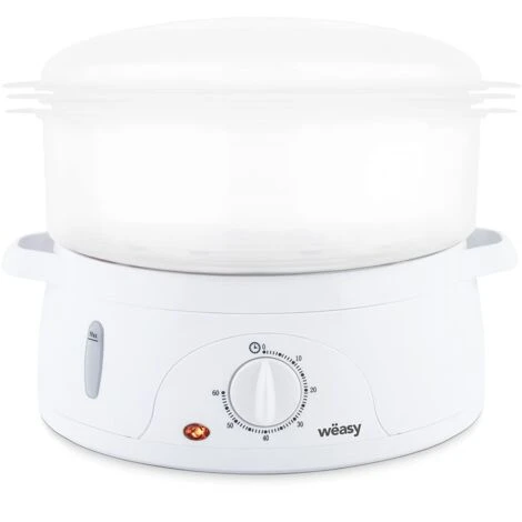 Wëasy - Pentola A Vapore Elettrico VEGE8, Multifunzione, 9 L, 3 Ciotole Impilabili Rimovibili Per Cottura Uova, Verdure, Carne, Pesce, Ciotola Per Riso, Timer 60 Min, Conservazione Delle Vitamine 7 Wëasy - Pentola A Vapore Elettrico VEGE8, Multifunzione, 9 L, 3 Ciotole Impilabili Rimovibili Per Cottura Uova, Verdure, Carne, Pesce, Ciotola Per Riso, Timer 60 Min, Conservazione Delle Vitamine - immagine 5
