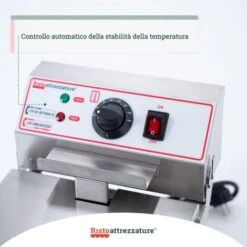 Friggitrice Elettrica Professionale Singola Vasca In Acciaio Inox Per Pub Bar Ristoranti Da Banco - 6 Litri -Piccoli Elettrodomestici Negozio 91343429 4