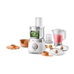 PHILIPS HR7530/00 ROBOT DA CUCINA MULTIFUNZIONE CON FRULLATORE TRITATUTTO E SPREMIAGRUMI 850 W 2.1 LITRI ACCIAIO INOSSIDABILE BIANCO SILVER