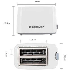Tostapane 2 Fette Warrior 750W AIGOSTAR - 7 Impostazioni Di Tostatura 10 Tostapane 2 Fette Warrior 750W AIGOSTAR - 7 Impostazioni Di Tostatura -Piccoli Elettrodomestici Negozio 91913298 4