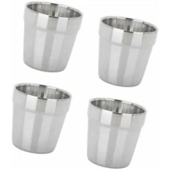 Tazza Moderna In Acciaio Inossidabile, Tazza Da Caffè, Boccale Da Birra, 4 Pezzi,