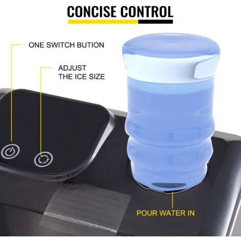 VEVOR 18 Kg Macchina Del Ghiaccio Commerciale, Fabbricatore Ghiaccio Con Pannello Con Schermo LCD, 13-25 Minuti Macchina Per Cubetti Di Ghiaccio Manuale Automatico 6 VEVOR 18 Kg Macchina Del Ghiaccio Commerciale, Fabbricatore Ghiaccio Con Pannello Con Schermo LCD, 13-25 Minuti Macchina Per Cubetti Di Ghiaccio Manuale Automatico - immagine 4