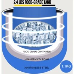 VEVOR 18 Kg Macchina Del Ghiaccio Commerciale, Fabbricatore Ghiaccio Con Pannello Con Schermo LCD, 13-25 Minuti Macchina Per Cubetti Di Ghiaccio Manuale Automatico 11 VEVOR 18 Kg Macchina Del Ghiaccio Commerciale, Fabbricatore Ghiaccio Con Pannello Con Schermo LCD, 13-25 Minuti Macchina Per Cubetti Di Ghiaccio Manuale Automatico -Piccoli Elettrodomestici Negozio 92082936 5