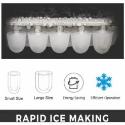 VEVOR Macchina Per Il Ghiaccio 12Kg Macchina Del Ghiaccio Tritato 6-8 Minuti Fabbricatore Ghiaccio Con Serbatoio A 3 Strati Macchina Ghiaccio Senza B 9 VEVOR Macchina Per Il Ghiaccio 12Kg Macchina Del Ghiaccio Tritato 6-8 Minuti Fabbricatore Ghiaccio Con Serbatoio A 3 Strati Macchina Ghiaccio Senza B -Piccoli Elettrodomestici Negozio 92082944 3