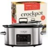 Crock-Pot Crockpot Pentola Per Cottura Lenta,Slow Cooker,Spegnimento Automatico,5.6 Lt,fino 6-8 Persone,Funzione TimeSelect Per Programmare Orario Fine Cottura, Funzione Warm Automatica, Ceramica, 240W, Argento 2 Crock-Pot Crockpot Pentola Per Cottura Lenta,Slow Cooker,Spegnimento Automatico,5.6 Lt,fino 6-8 Persone,Funzione TimeSelect Per Programmare Orario Fine Cottura, Funzione Warm Automatica, Ceramica, 240W, Argento -Piccoli Elettrodomestici Negozio 92950049 1