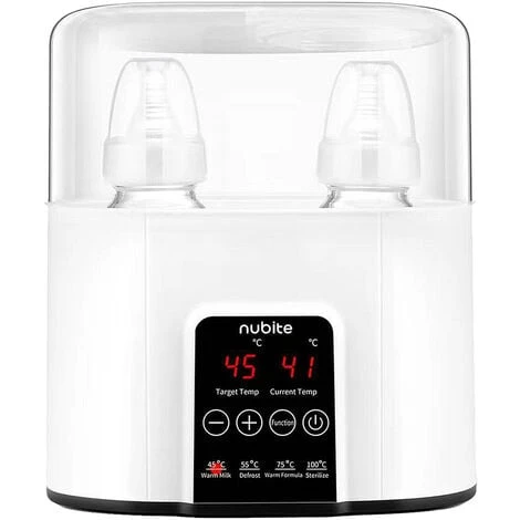 Scaldabiberon Con Display A LED Scaldalatte Doppio Biberon 6 In 1 Per Sterilizzazione E Timer Per Latte Materno/formula/pappe Per Bambini, Spina Europea Bianco 3 Scaldabiberon Con Display A LED Scaldalatte Doppio Biberon 6 In 1 Per Sterilizzazione E Timer Per Latte Materno/formula/pappe Per Bambini, Spina Europea Bianco