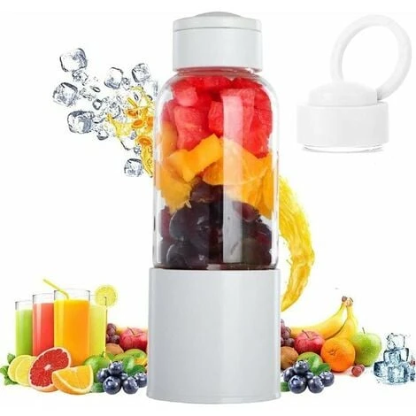 Frullatore Portatile, Spremiagrumi Con 450 Ml 6 Lame Senza BPA Per Sport E Viaggi, Mini Frullatore Per Frullati E Frappè, Regalo Di Natale Per Donne E Uomini (bianco) 3 Frullatore Portatile, Spremiagrumi Con 450 Ml 6 Lame Senza BPA Per Sport E Viaggi, Mini Frullatore Per Frullati E Frappè, Regalo Di Natale Per Donne E Uomini (bianco)