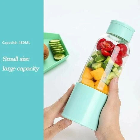 Frullatore Portatile, Spremiagrumi Con 450 Ml 6 Lame Senza BPA Per Sport E Viaggi, Mini Frullatore Per Frullati E Frappè, Regalo Di Natale Per Donne E Uomini (bianco) 5 Frullatore Portatile, Spremiagrumi Con 450 Ml 6 Lame Senza BPA Per Sport E Viaggi, Mini Frullatore Per Frullati E Frappè, Regalo Di Natale Per Donne E Uomini (bianco) - immagine 3