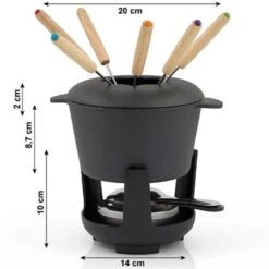 BBQ-Toro Set Per Fonduta In Ghisa Da 13 Pezzi Per 6 Persone 1 L Stagionato -Piccoli Elettrodomestici Negozio 94789799 3