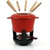 BBQ-Toro Set Per Fonduta In Ghisa Da 13 Pezzi Per 6 Persone 1 L Rosso Smaltato -Piccoli Elettrodomestici Negozio 94789862 1