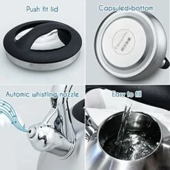 Bollitore A Fischio A Induzione In Acciaio Inossidabile, Bollitore Da 2,3 L Per Tutte Le Piastre Elettriche, Bollitore A Fischio Con Manico Resistente Al Calore E Antiscivolo, Bollitore Per Tè E Caffè 9 Bollitore A Fischio A Induzione In Acciaio Inossidabile, Bollitore Da 2,3 L Per Tutte Le Piastre Elettriche, Bollitore A Fischio Con Manico Resistente Al Calore E Antiscivolo, Bollitore Per Tè E Caffè -Piccoli Elettrodomestici Negozio 95469128 3