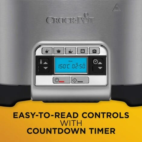 Crock-Pot Crockpot MultiCooker, Capienza Da 5.6 Litri, Adatta Fino A 6 Persone, Digitale E Programmabile, 5 Modalità Di Cottura Preimpostate: Slow Cook, Al Forno, A Vapore, Rosolatura, Arrostitura, 240W,Argento 7 Crock-Pot Crockpot MultiCooker, Capienza Da 5.6 Litri, Adatta Fino A 6 Persone, Digitale E Programmabile, 5 Modalità Di Cottura Preimpostate: Slow Cook, Al Forno, A Vapore, Rosolatura, Arrostitura, 240W,Argento - immagine 5