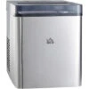 HOMCOM Macchina Per Il Ghiaccio Autopulente Con 2 Dimensioni Di Cubetti, 15kg In 24h, Serbatoio 2.1L