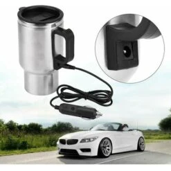 450ml 12v Bollitore Elettrico Per Auto Tazza Thermos In Acciaio Inossidabile Isolato Riscaldatore Per Auto Per Mantenere Caldo Il Tè E Il Latte Con L'adattatore -Piccoli Elettrodomestici Negozio 96145661 5