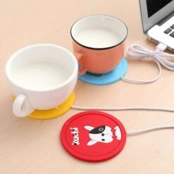 LITZEE Scaldatazze 1 Pz Tappetino Scaldatazze Sottobicchiere, Cartoon Silicone USB Scaldabicchieri Sottobicchiere Tazza Da Caffè Tappetino Riscaldante Elettrico Sottobicchiere Scaldabevande Cuscinetto -Piccoli Elettrodomestici Negozio 96301177 5