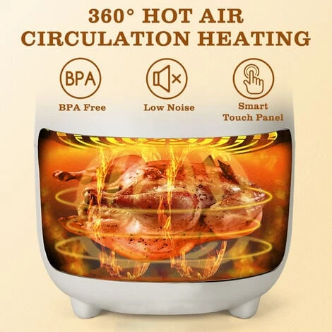 Taylor Swoden Ava - Friggitrice Ad Aria Senza Olio, Friggitrice Ad Aria Tecnologica Compatta 3L, 1300W, 8 Menu Preimpostati, Display LED, Cestello Con Rivestimento Antiaderente, Bianco Sporco 6 Taylor Swoden Ava - Friggitrice Ad Aria Senza Olio, Friggitrice Ad Aria Tecnologica Compatta 3L, 1300W, 8 Menu Preimpostati, Display LED, Cestello Con Rivestimento Antiaderente, Bianco Sporco - immagine 4