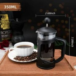 Pressa ITancese Da 2 Tazze, Pressa ITancese, Perfetta Per Gli Amanti Del Caffè, Caffè Mattutino, Caffettiera Dal Sapore Massimo Con Filtro In Acciaio Inossidabile, 12 Once / 350 Ml 9 Pressa ITancese Da 2 Tazze, Pressa ITancese, Perfetta Per Gli Amanti Del Caffè, Caffè Mattutino, Caffettiera Dal Sapore Massimo Con Filtro In Acciaio Inossidabile, 12 Once / 350 Ml -Piccoli Elettrodomestici Negozio 97077535 3