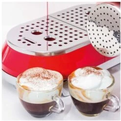 Smeg ECF01RDEU Estetica 50's Style Macchina Da Caffe' Espresso Capacita' 1 Litro Potenza 1350 W 2 Tazze Rosso -Piccoli Elettrodomestici Negozio 97235251 4