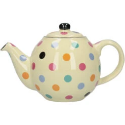 London Pottery - Teiera De 4 Tazze, Design De Polka Dots, Multicolore